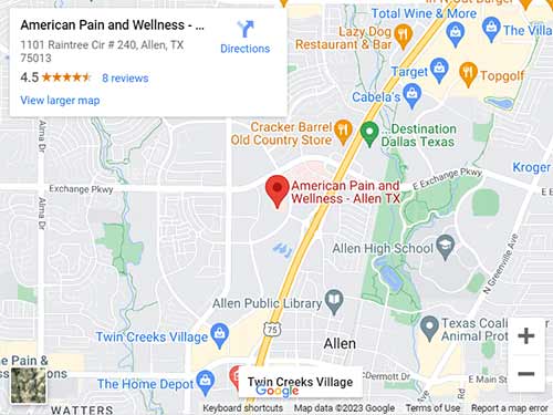 Directions to American Pain and Wellness in Allen, TX